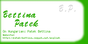 bettina patek business card